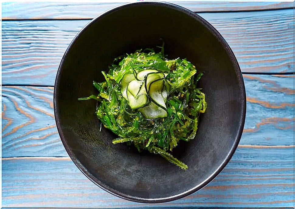 Seaweed on a plate