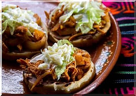 Mexican nopal sopes. 