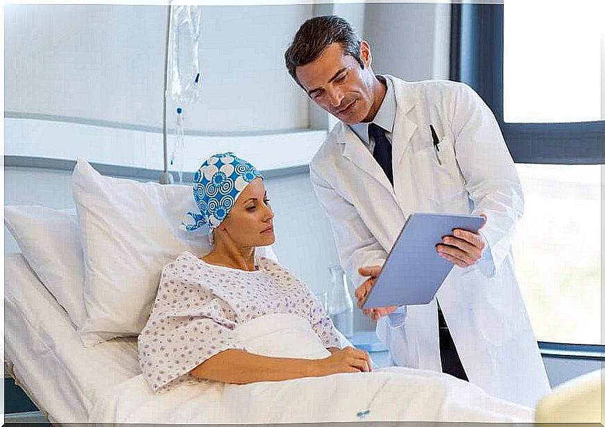 Doctor explaining Pan-Cancer genomic study to patient